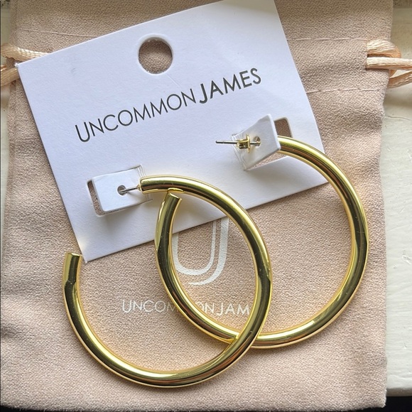 Uncommon James Gold Classic Hoop Earrings - Picture 1 of 1